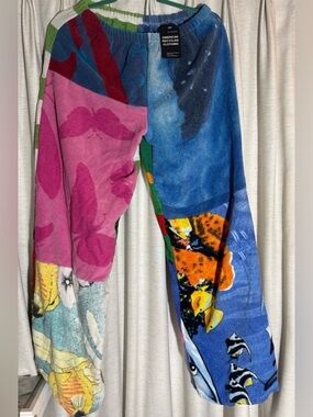 AMERICAN RECYCLED CLOTHING PATCHWORK BEACH TOWEL PANTS